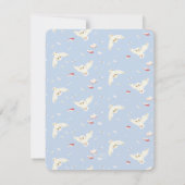 Harry Potter Hedwig Blue Stripe Baby Shower サンキューカード (裏面)