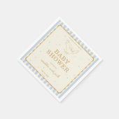 Harry Potter Hedwig Blue Stripe Baby Shower スタンダードカクテルナプキン (角)