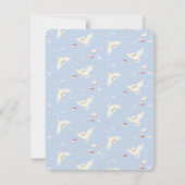 Harry Potter Hedwig Blue Stripe Birthday サンキューカード (裏面)