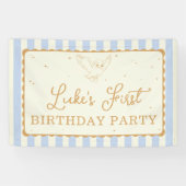 Harry Potter Hedwig Blue Stripe Birthday 横断幕 (横)