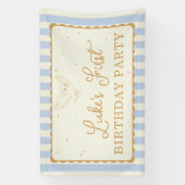 Harry Potter Hedwig Blue Stripe Birthday 横断幕 (縦)