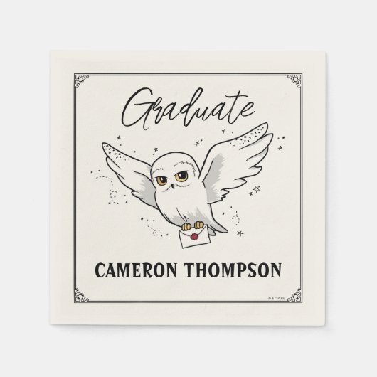 Harry Potter | Hedwig Graduation スタンダードカクテルナプキン (正面)