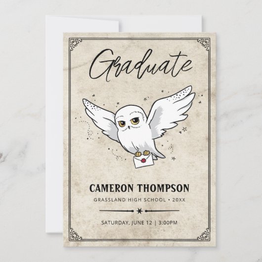 Harry Potter | Hedwig Graduation Party 案内状 (正面)