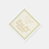 Harry Potter Hedwig Green Magical Birthday スタンダードカクテルナプキン (角)