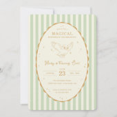 Harry Potter Hedwig Green Magical Birthday 招待状 (正面)