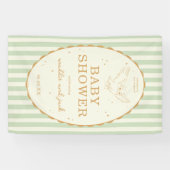 Harry Potter Hedwig Green Stripe Baby Shower 横断幕 (横)