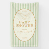 Harry Potter Hedwig Green Stripe Baby Shower 横断幕 (縦)
