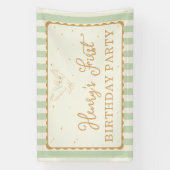 Harry Potter Hedwig Green Stripe Birthday 横断幕 (縦)