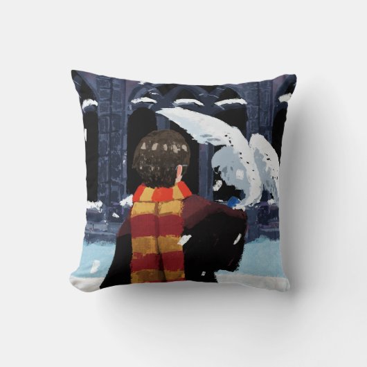 HARRY POTTER™ & Hedwig in the Snow クッション (正面)