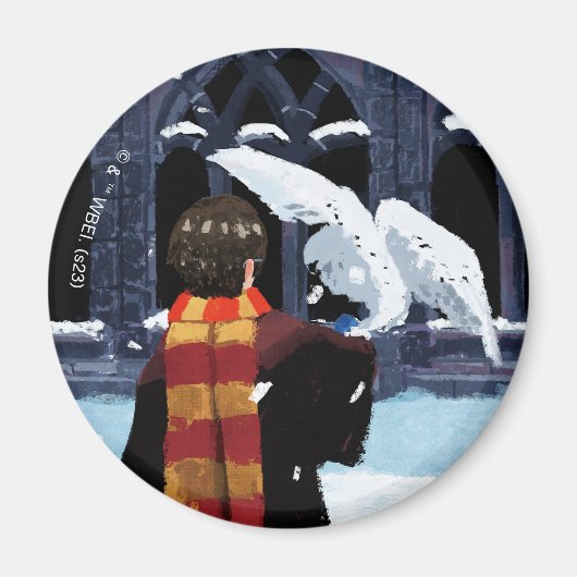 HARRY POTTER™ & Hedwig in the Snow マグネット (正面)