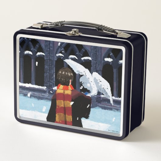 HARRY POTTER™ & Hedwig in the Snow メタルランチボックス (正面)