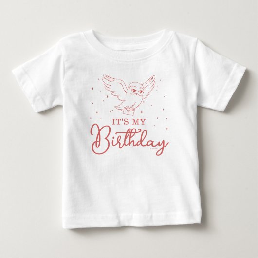Harry Potter Hedwig Pink Magical Birthday ベビーTシャツ (正面)