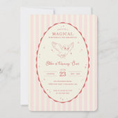 Harry Potter Hedwig Pink Magical Birthday 招待状 (正面)