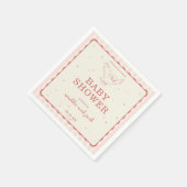 Harry Potter Hedwig Pink Stripe Baby Shower スタンダードカクテルナプキン (角)