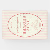 Harry Potter Hedwig Pink Stripe Baby Shower 横断幕 (横)