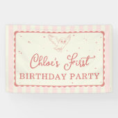 Harry Potter Hedwig Pink Stripe Birthday 横断幕 (横)