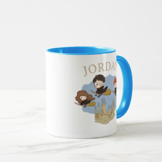 HARRY POTTER™, Hermione, & Ron Fly Over HOGWARTS™ マグカップ (正面右)