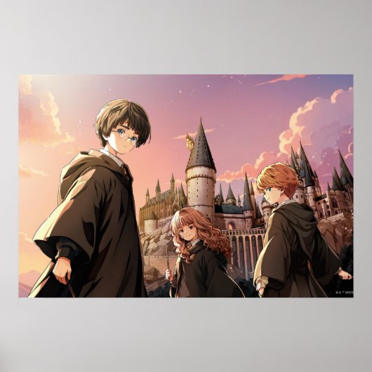 HARRY POTTER™ Hermione & Ron HOGWARTS™ Anime Scene ポスター (正面)