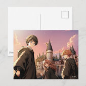 HARRY POTTER™ Hermione & Ron HOGWARTS™ Anime Scene ポストカード (正面/裏面)