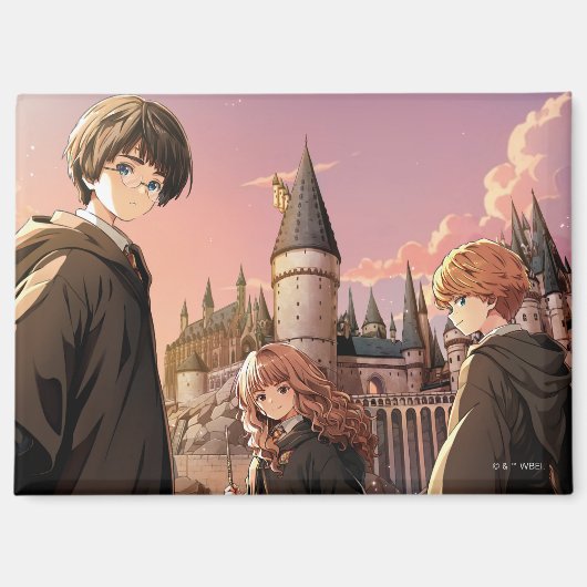 HARRY POTTER™ Hermione & Ron HOGWARTS™ Anime Scene マグネット (正面)