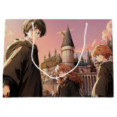 HARRY POTTER™ Hermione & Ron HOGWARTS™ Anime Scene ラージペーパーバッグ (正面)