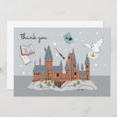 Harry Potter Hogwarts Castle Baby Shower Thank You サンキューカード (正面/裏面)