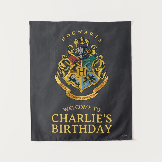 Harry Potter Hogwarts Crest Birthday タペストリー (正面)