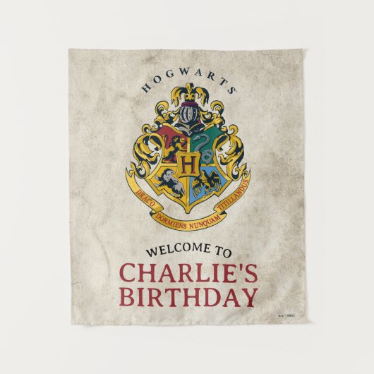 Harry Potter Hogwarts Crest Birthday タペストリー (正面)