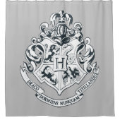 Harry Potter | Hogwarts Crest - Black and White シャワーカーテン (正面)