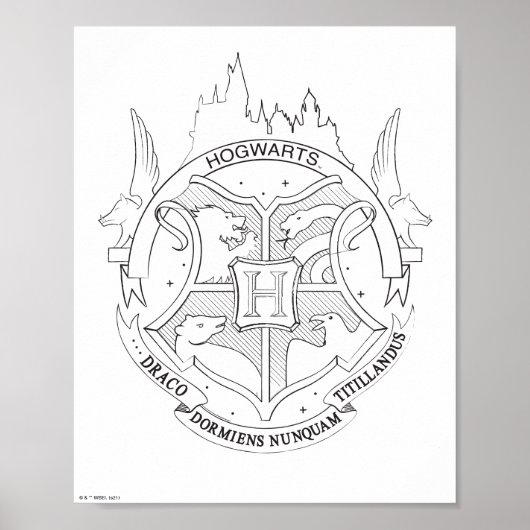HARRY POTTER™ HOGWARTS™ CREST Coloring Poster ポスター (正面)