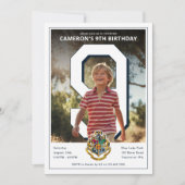 Harry Potter | Hogwarts Crest PhotoPop Birthday 招待状 (正面)