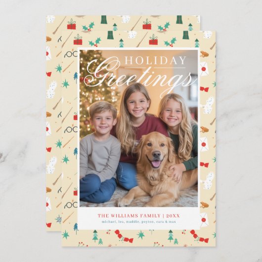 Harry Potter | Holiday Icon Pattern シーズンカード (正面/裏面)