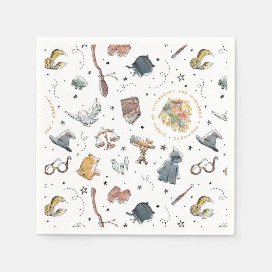 HARRY POTTER™ Icons Pattern スタンダードカクテルナプキン (正面)