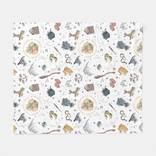 HARRY POTTER™ Icons Pattern フリースブランケット (正面(横))