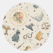 Harry Potter Icons Pattern - Birthday ラウンドシール (正面)