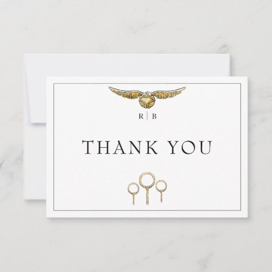 Harry Potter Magical Watercolor Wedding サンキューカード (正面)