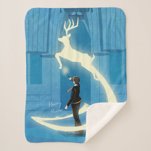 HARRY POTTER™ Patronus Painting シェルパブランケット (正面)
