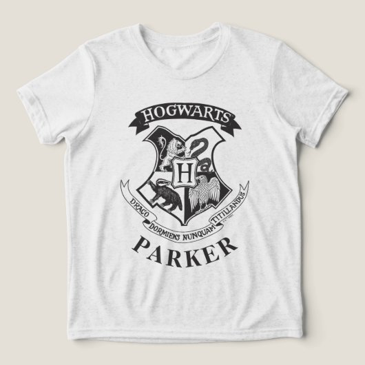Harry Potter | Retro Hogwarts Crest トライブレンドＴシャツ (デザイン正面)