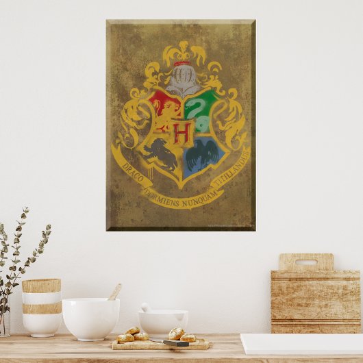 Harry Potter | Rustic Hogwarts Crest ポスター (キッチン)