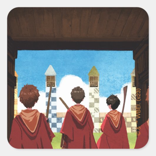 HARRY POTTER™ & the GRYFFINDOR™ QUIDDITCH™チーム スクエアシール (正面)