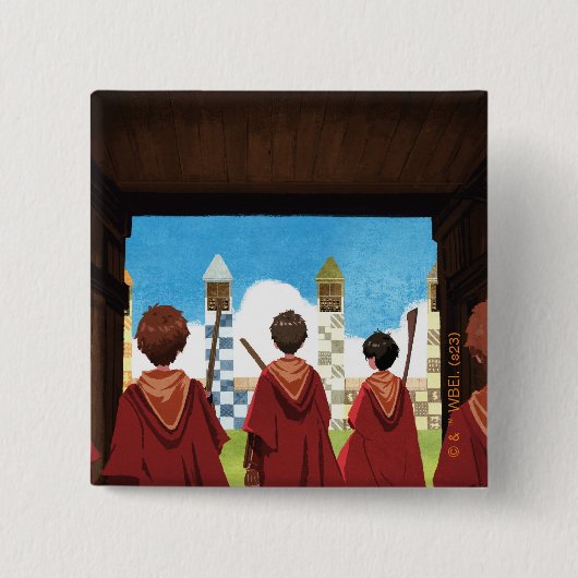 HARRY POTTER™ & the GRYFFINDOR™ QUIDDITCH™チーム 缶バッジ (正面)