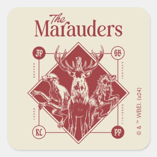 HARRY POTTER™ The Marauders Animagus Graphic スクエアシール (正面)