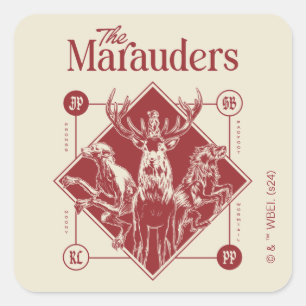 HARRY POTTER™ The Marauders Animagus Graphic スクエアシール