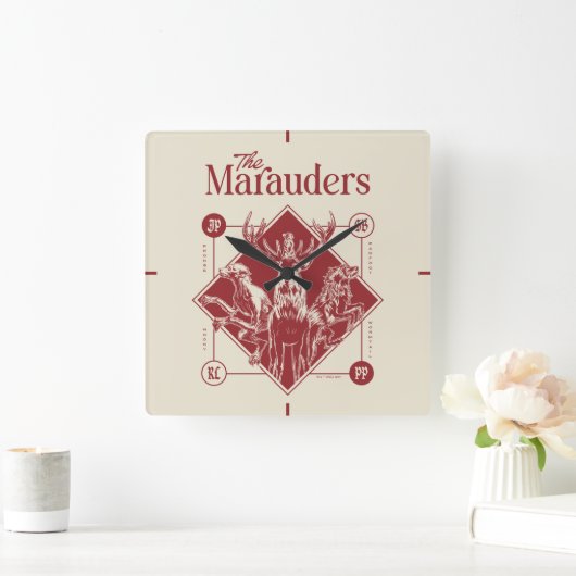 HARRY POTTER™ The Marauders Animagus Graphic スクエア壁時計 (ホーム)