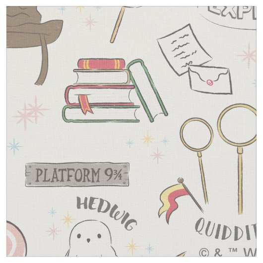 HARRY POTTER™ Tiny Magic Pattern ファブリック (クローズアップ)