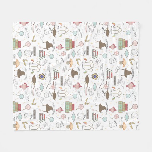 HARRY POTTER™ Tiny Magic Pattern フリースブランケット (正面(横))
