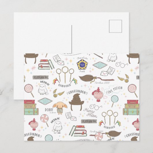 HARRY POTTER™ Tiny Magic Pattern ポストカード (正面/裏面)