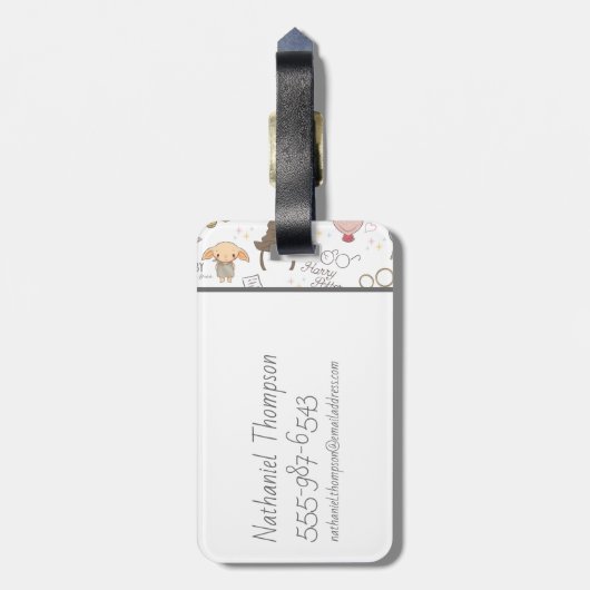 HARRY POTTER™ Tiny Magic Pattern ラゲッジタグ (裏面縦)