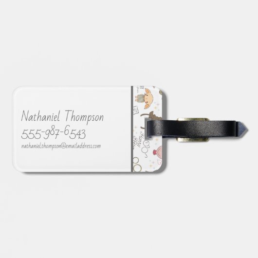 HARRY POTTER™ Tiny Magic Pattern ラゲッジタグ (裏面横)