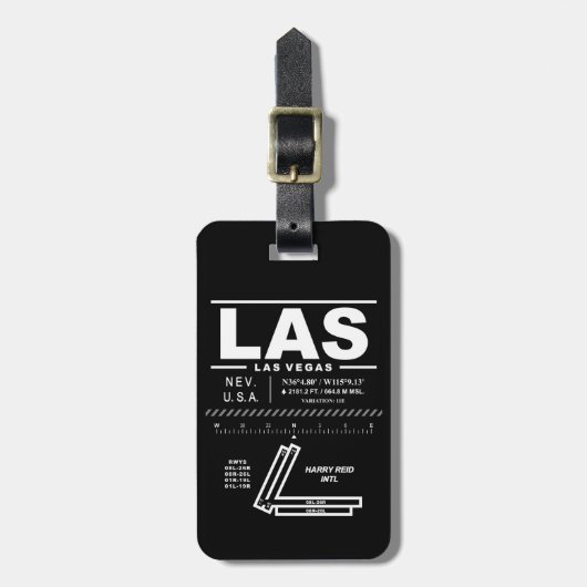 Harry Reid International Airport LAS 荷物タグ ラゲッジタグ (正面縦)